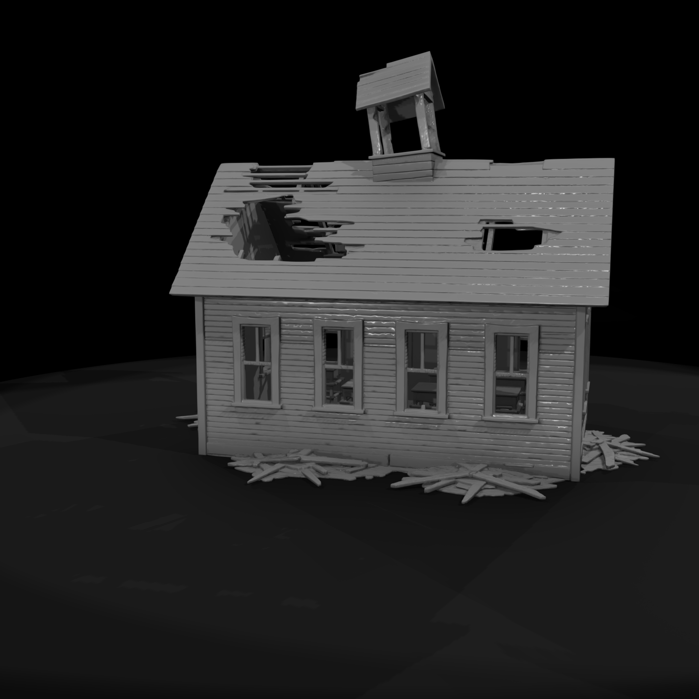 Wild West One-Room Schoolhouse Ruin