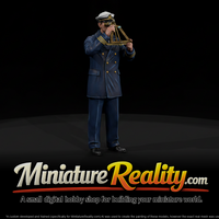 Naval Officer Taking a Sextant Sight miniature, three-quarter view — thumbnail 1