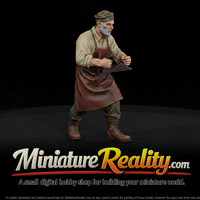 Leather Craftsman Mending a Shoe miniature, three-quarter view — thumbnail 1