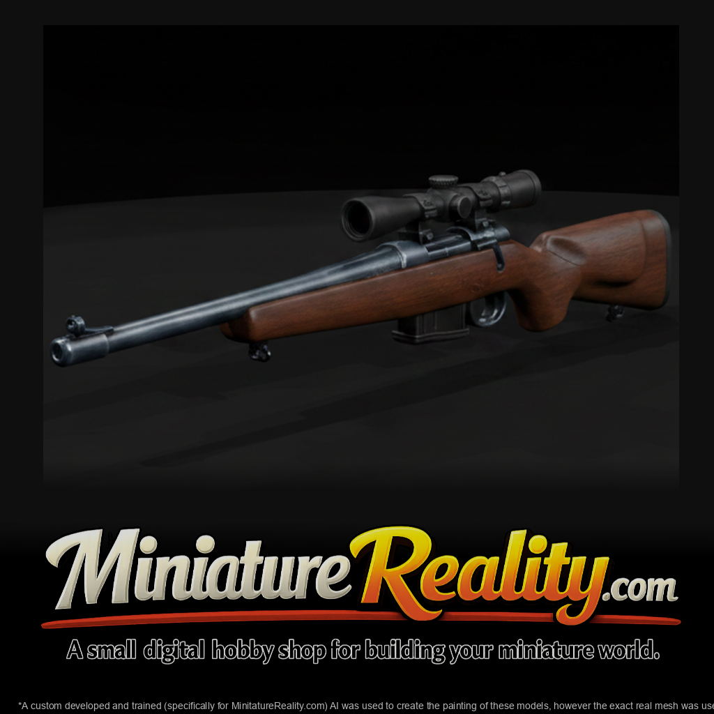Sako 85 Bolt-Action Rifle miniature, three-quarter view
