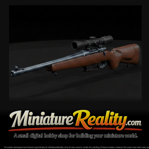 Sako 85 Bolt-Action Rifle miniature, three-quarter view