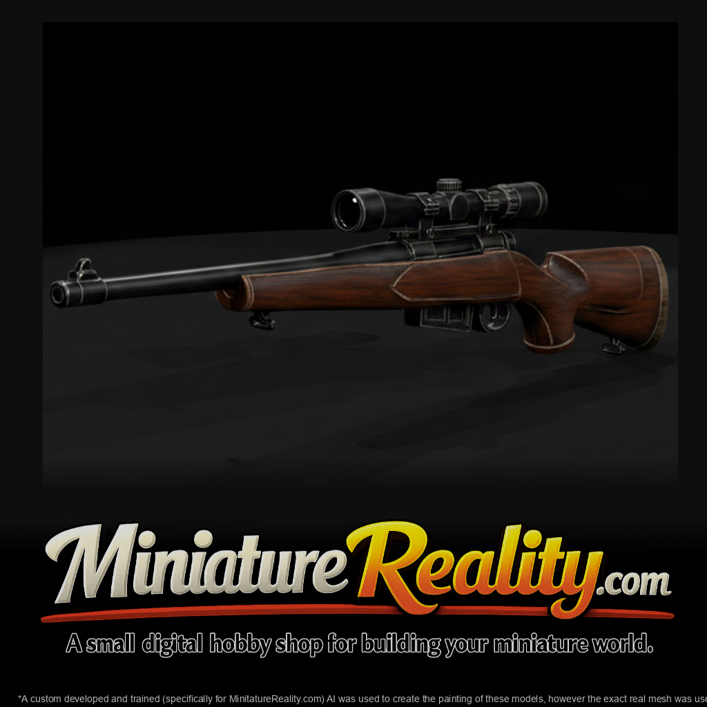 Weatherby Mark V miniature, three-quarter view