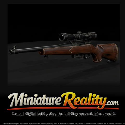 Weatherby Mark V miniature, three-quarter view
