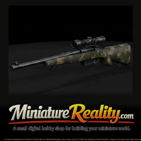Bolt-Action Hunting Rifle with Scope miniature, three-quarter view — thumbnail 1