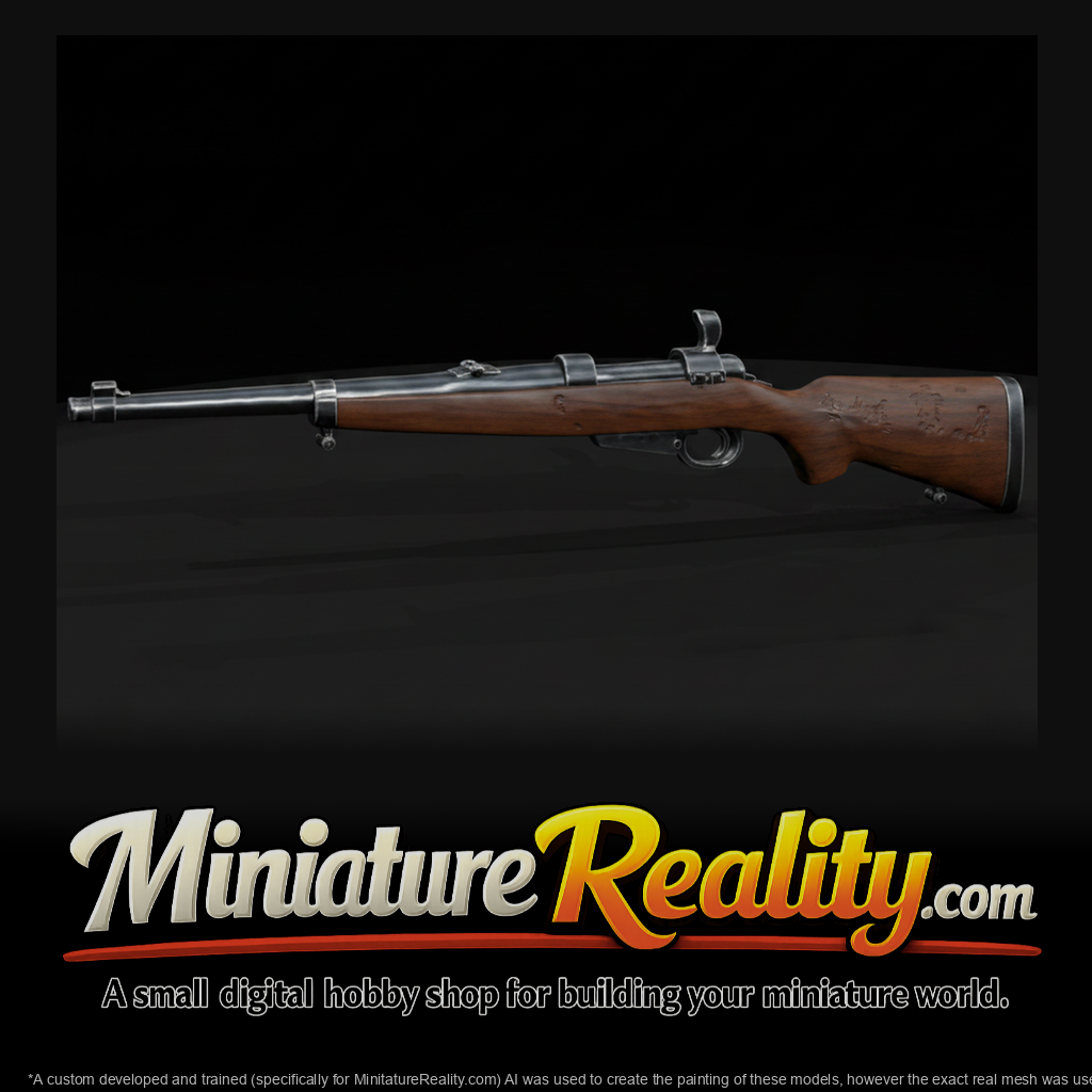 Steyr-Mannlicher Bolt-Action Hunting Rifle miniature, three-quarter view