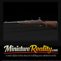 Steyr-Mannlicher Bolt-Action Hunting Rifle miniature, three-quarter view — thumbnail 1