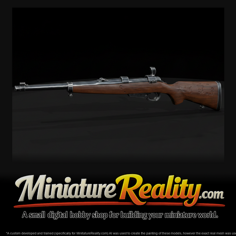 Steyr-Mannlicher Bolt-Action Hunting Rifle miniature, three-quarter view