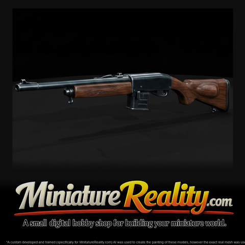 Remington 7600 Pump-Action Rifle miniature, three-quarter view