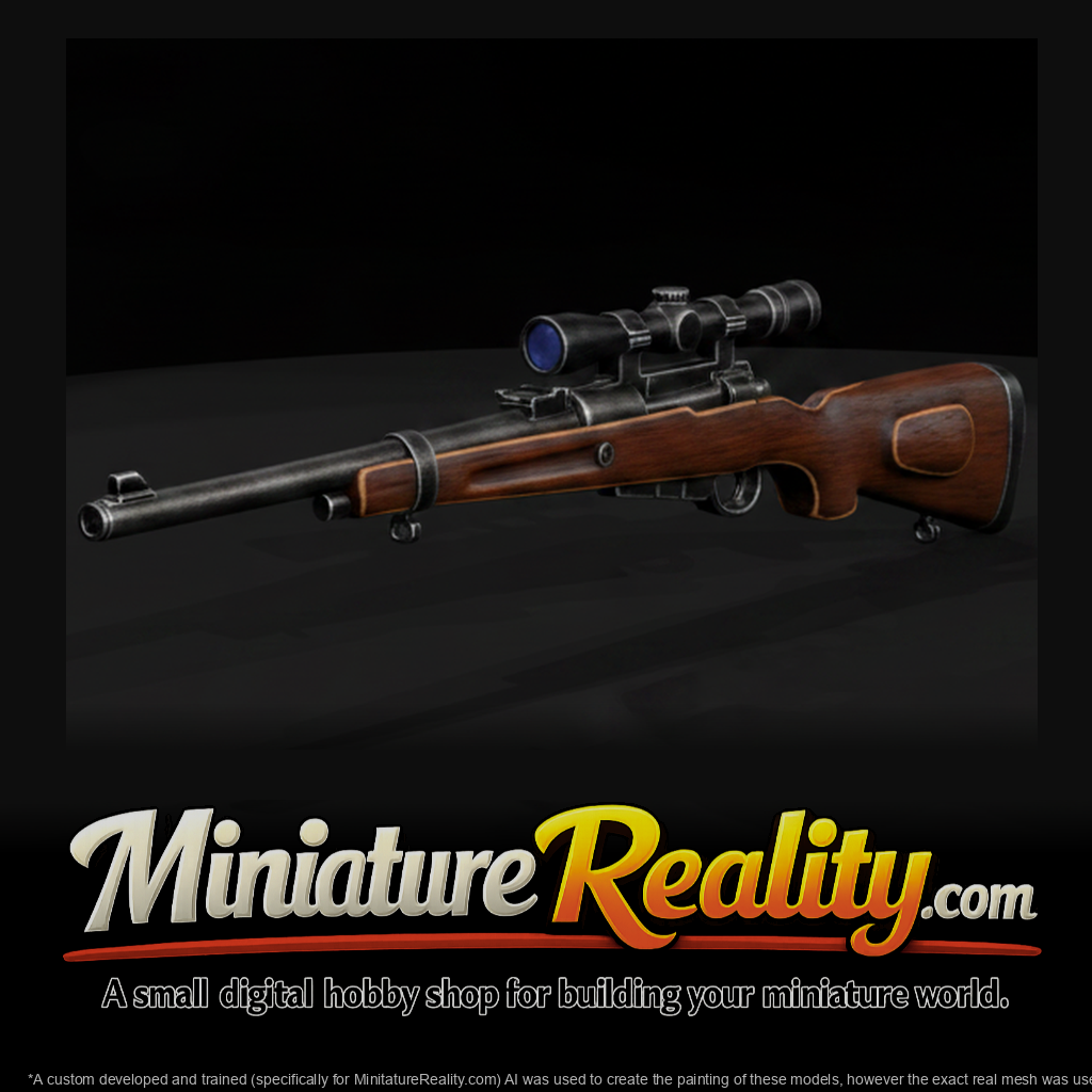 Mauser M98 Sporter miniature, three-quarter view