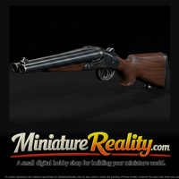 Krieghoff Double Rifle miniature, three-quarter view — thumbnail 1