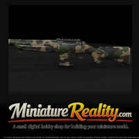 Camo Bolt-Action Hunting Rifle miniature, three-quarter view — thumbnail 1