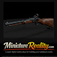 Springfield Trapdoor Sporting Rifle miniature, three-quarter view — thumbnail 1