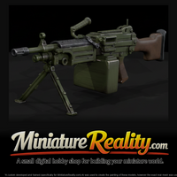M249 SAW miniature, three-quarter view — thumbnail 1