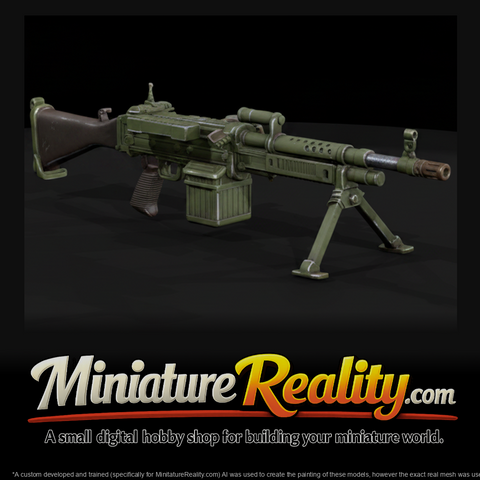 M240 miniature, three-quarter view