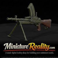 Bren Gun miniature, three-quarter view — thumbnail 1