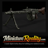 MG34 miniature, three-quarter view — thumbnail 1