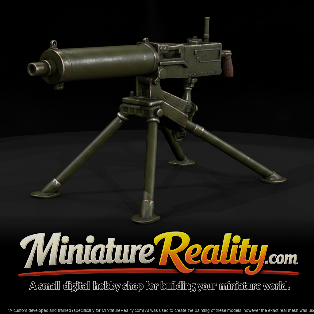 Browning M1917 miniature, three-quarter view