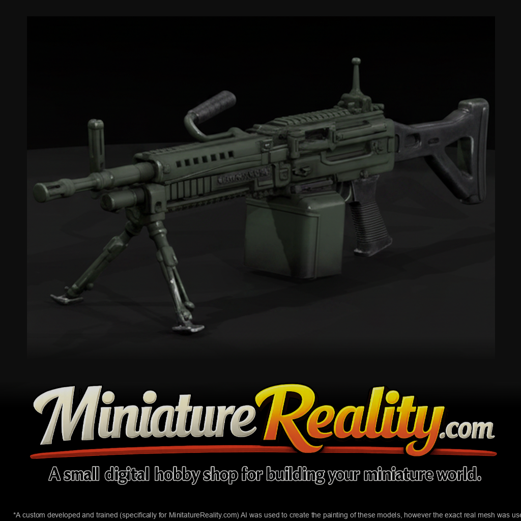 Rheinmetall MG5 miniature, three-quarter view