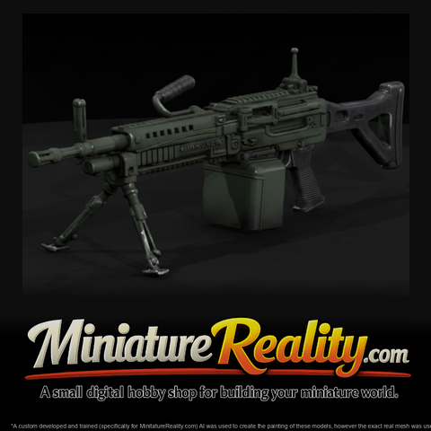 Rheinmetall MG5 miniature, three-quarter view