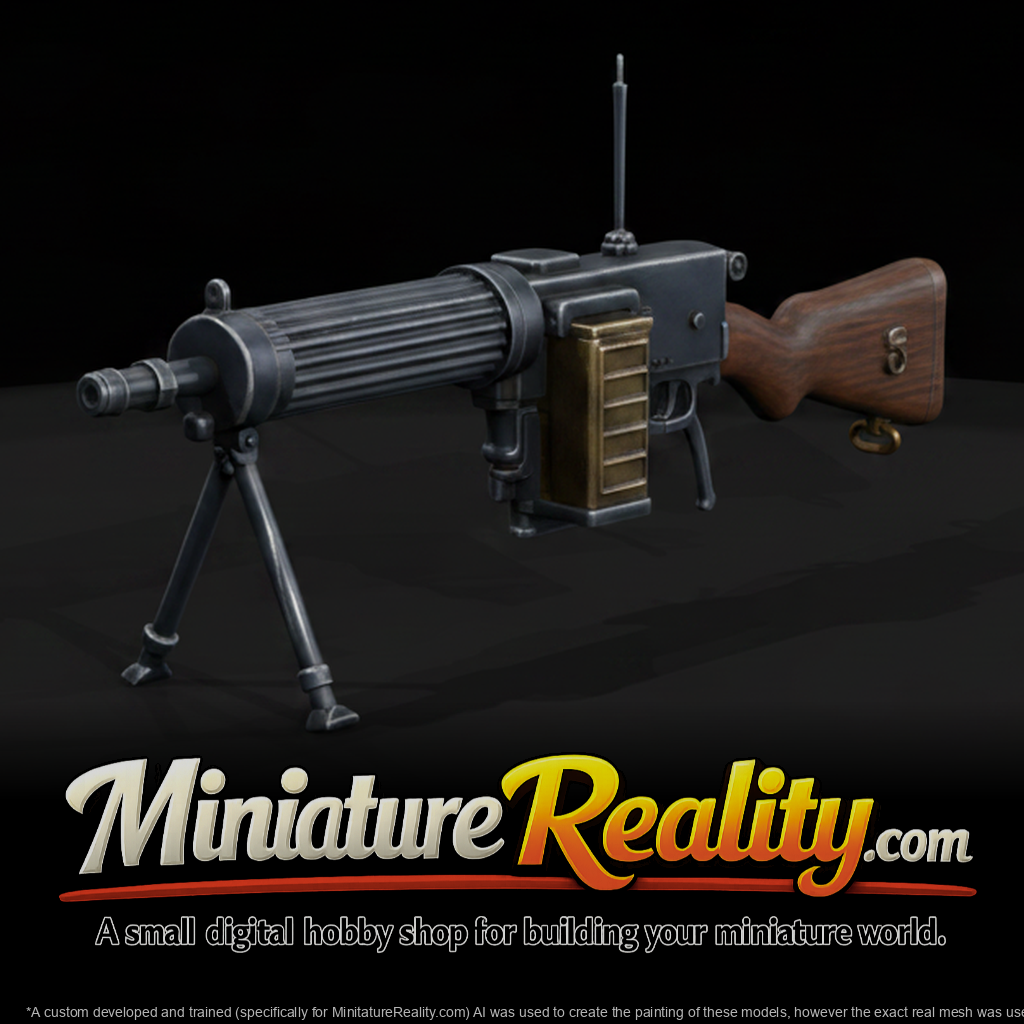 Fiat Revelli M1914 miniature, three-quarter view