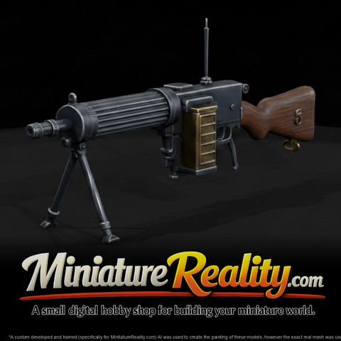 Fiat Revelli M1914 miniature, three-quarter view