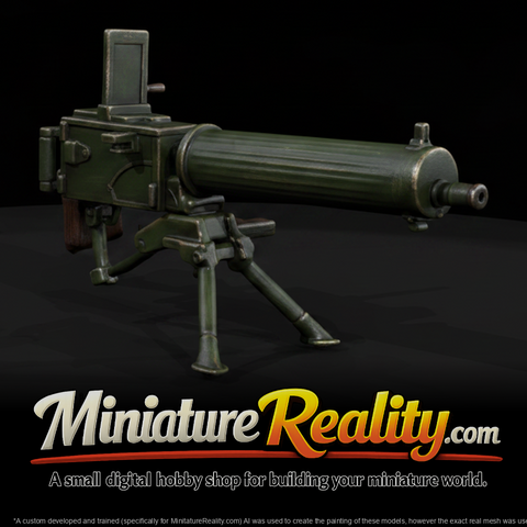 Type 24 Chinese Maxim miniature, three-quarter view