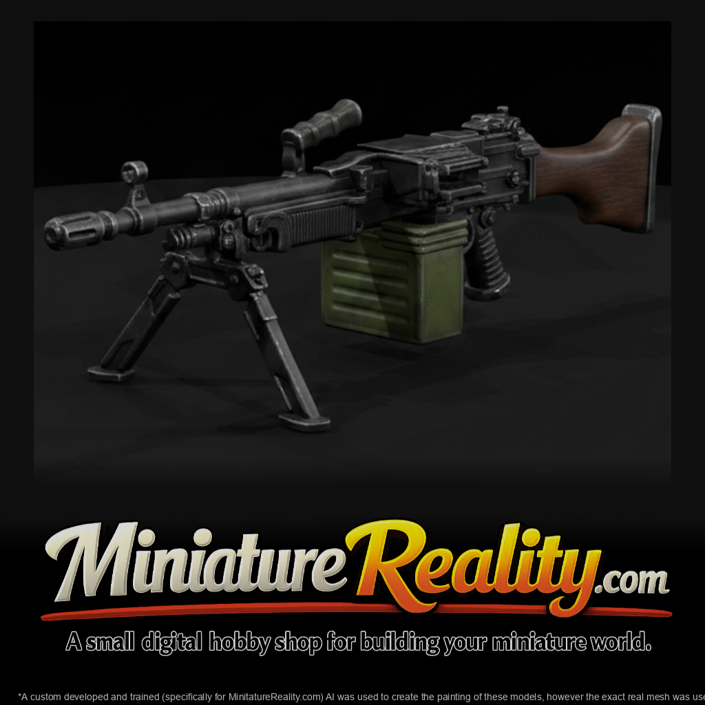 L7 GPMG miniature, three-quarter view