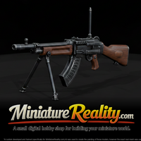 Charlton Automatic Rifle miniature, three-quarter view — thumbnail 1