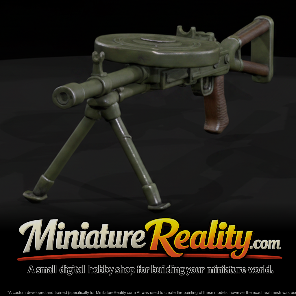 DTM Tank Degtyaryov miniature, three-quarter view