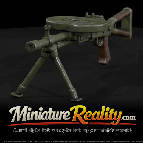 DTM Tank Degtyaryov miniature, three-quarter view