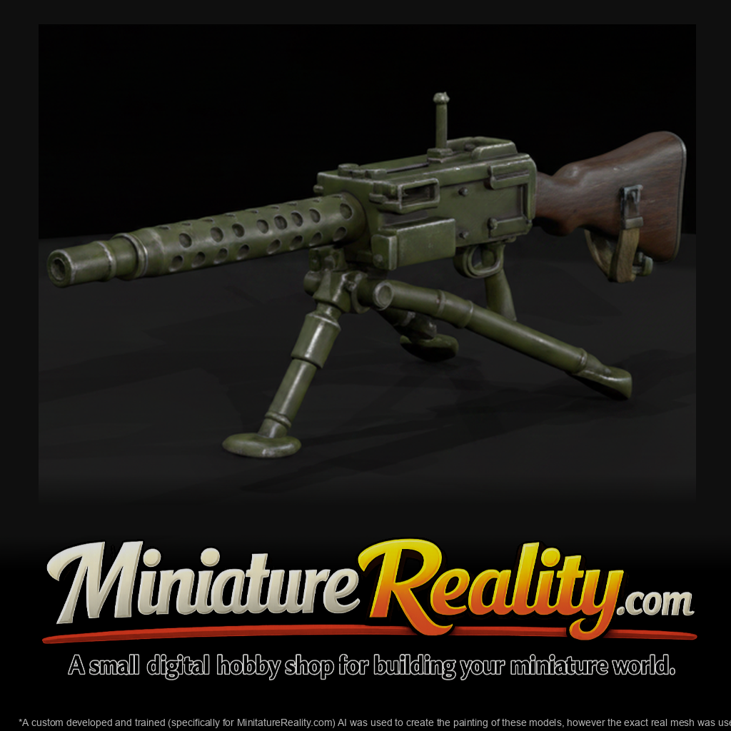 M1919A6 miniature, three-quarter view