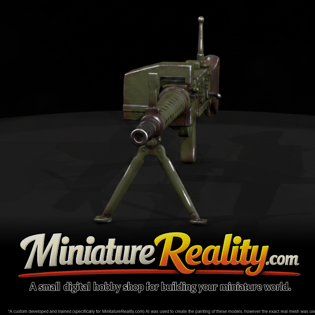 M37 Vehicle Browning miniature, three-quarter view