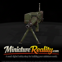 M37 Vehicle Browning miniature, three-quarter view — thumbnail 1