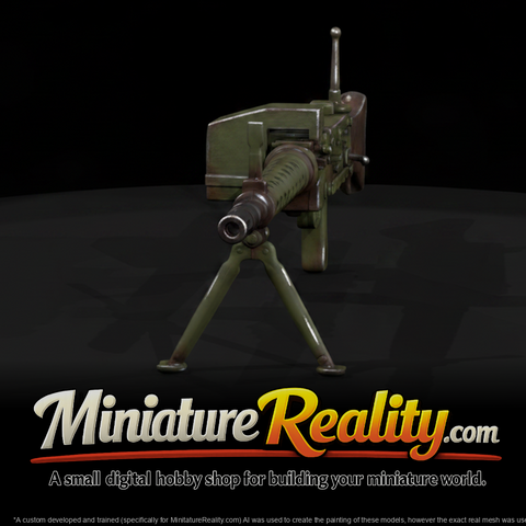 M37 Vehicle Browning miniature, three-quarter view