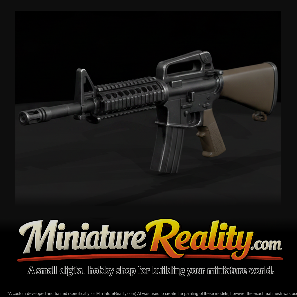M16A4 Service Rifle miniature, three-quarter view