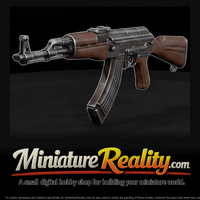 AK-Pattern Rifle, Striped Custom Finish miniature, three-quarter view — thumbnail 1