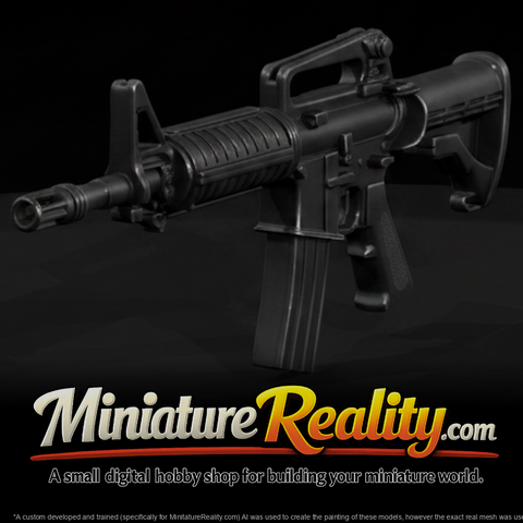 M4 Carbine miniature, three-quarter view