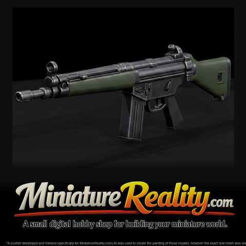 Heckler & Koch G3 Battle Rifle miniature, three-quarter view