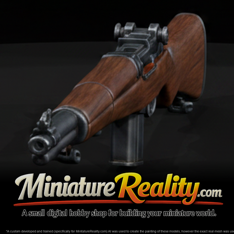 M1 Garand Battle Rifle miniature, three-quarter view