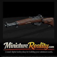 Lee-Enfield No. 4 Bolt-Action Rifle miniature, three-quarter view — thumbnail 1