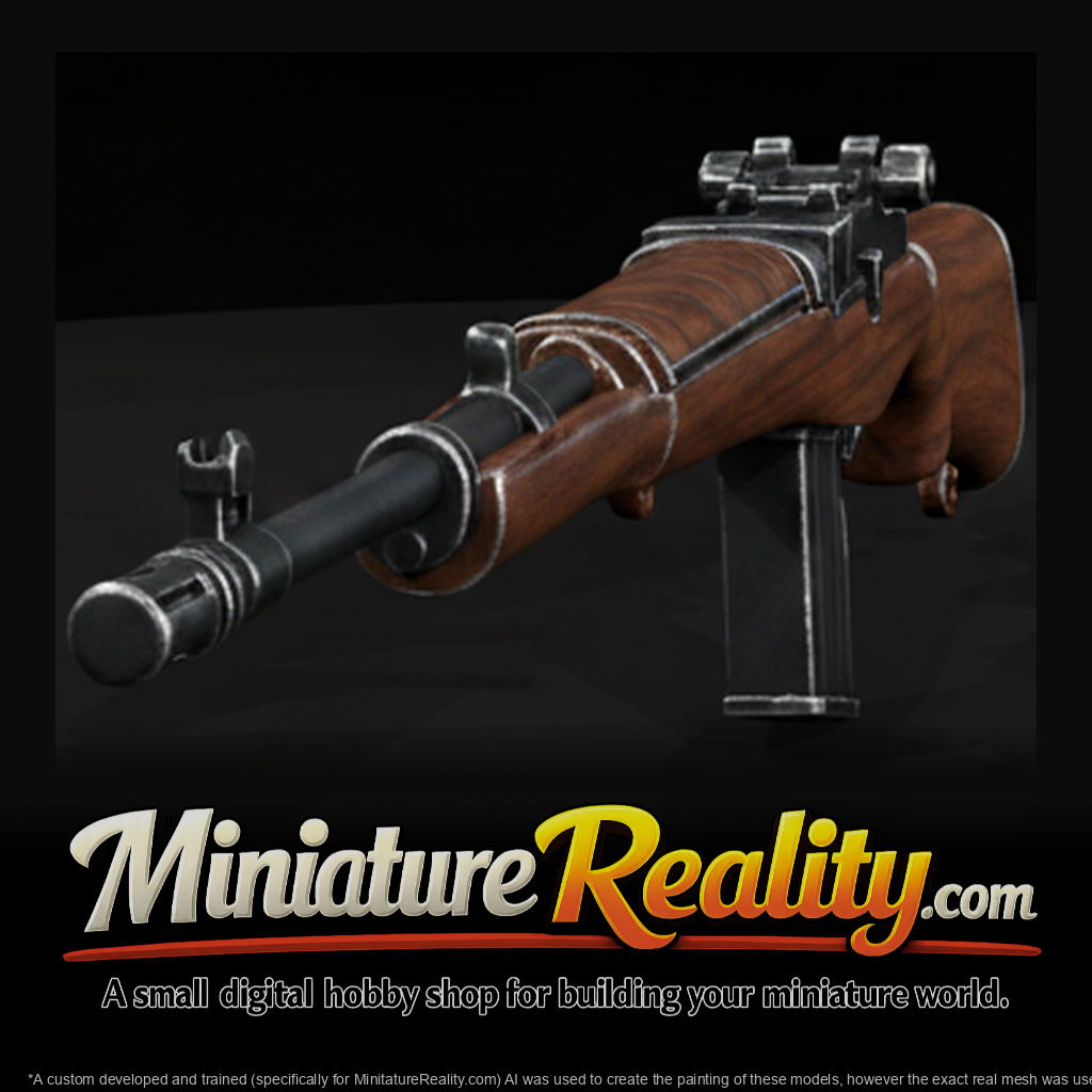 M14 Battle Rifle miniature, three-quarter view