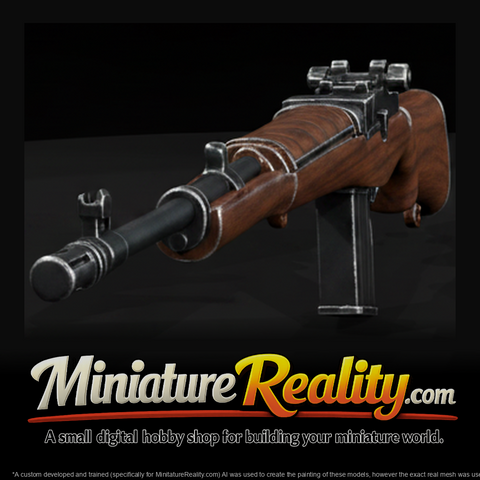 M14 Battle Rifle miniature, three-quarter view