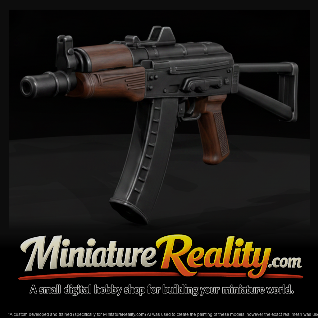 AKS-74U Compact Carbine miniature, three-quarter view