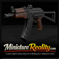 AKS-74U Compact Carbine miniature, three-quarter view — thumbnail 1