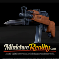 SKS Rifle with Folding Bayonet miniature, three-quarter view — thumbnail 1