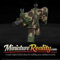 HK416 Assault Rifle in Camo miniature, three-quarter view — thumbnail 1