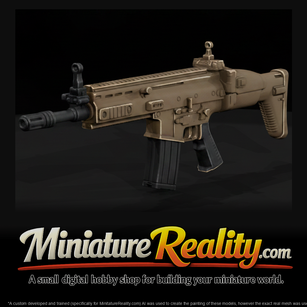 SCAR H miniature, three-quarter view
