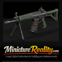SIG SG 550 Assault Rifle miniature, three-quarter view — thumbnail 1