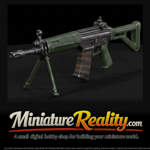 SIG SG 550 Assault Rifle miniature, three-quarter view