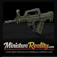 QBZ-95 Bullpup Rifle miniature, three-quarter view — thumbnail 1